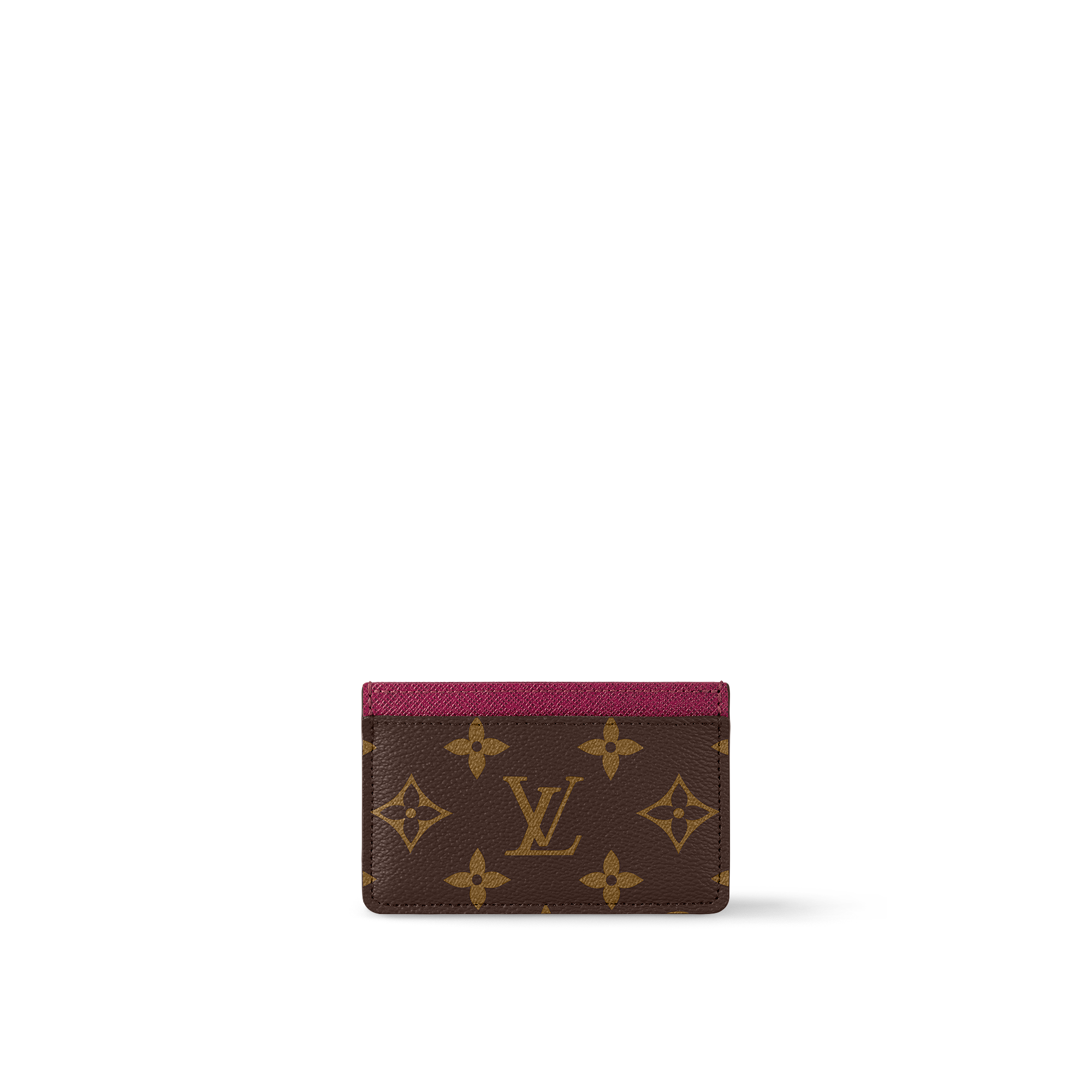 Authentic Louis Vuitton Card Holder in 2024 monogram and fuchsia